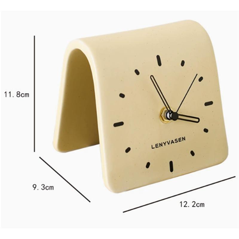 M-Modern-Desktop Clock Simplicity Desk Clock Home Decoration Living Room Bedside Silent Desk Clock