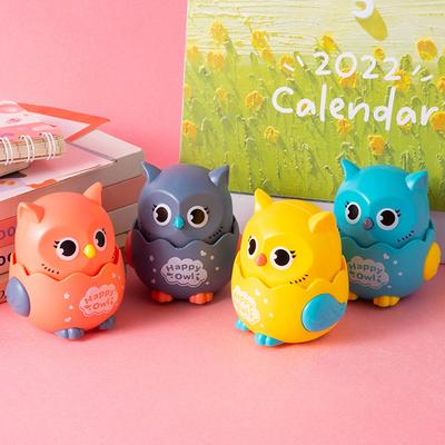 Simulation Animal Owl Clockwork Toy Children's Cartoon Winding Creative Press Owl Inertia Toy Small Baby Birthday Gifts