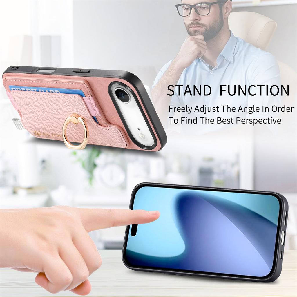 For iPhone Air Case 2 in 1 Magnetic Detachable Card Holder Leather Back Cover