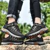 Outdoor Men'S Hiking Shoes Sneaker Autumn Winter Couples Casual Mountaineering Shoes Men'S Leather Walking Shoes Large Footwear