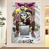 Retro Music GGorillazS Cartoon Tapestry Art Science Fiction Room Home Decor Wall Hanging Sheets