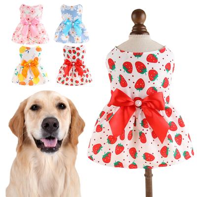 Haustierkleid, zweibeinig, schweißabsorbierend, atmungsaktiv, farbecht, Knopfverschluss, Blumendruck, Prinzessinnen-Stil
