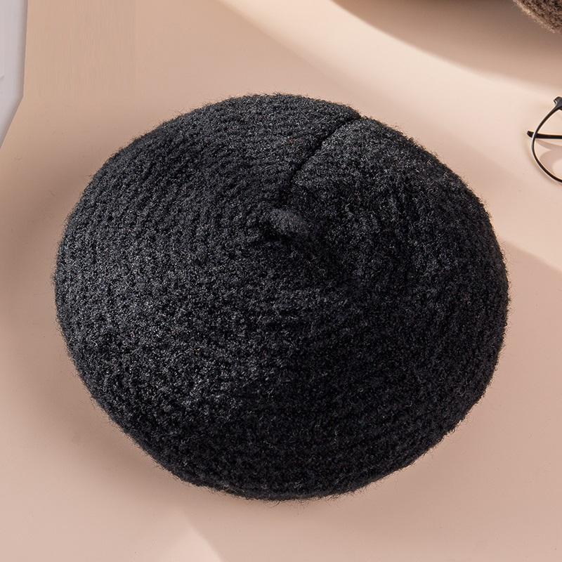 H3578 Beret kapelusz damski brytyjski retro prosty czysty kolor jesienno-zimowa czapka malarza kobieta koreańska dorywczo japońska czapka z daszkiem na zakupy