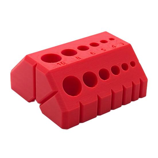 3D-печатный кондуктор для сверления 45° и 90° красный