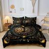 Golden Sun Bedding Set Moon Planet Duvet Cover Set Dormitory Duvet Cover Bedroom Single Twin/Double Size Duvet Cover