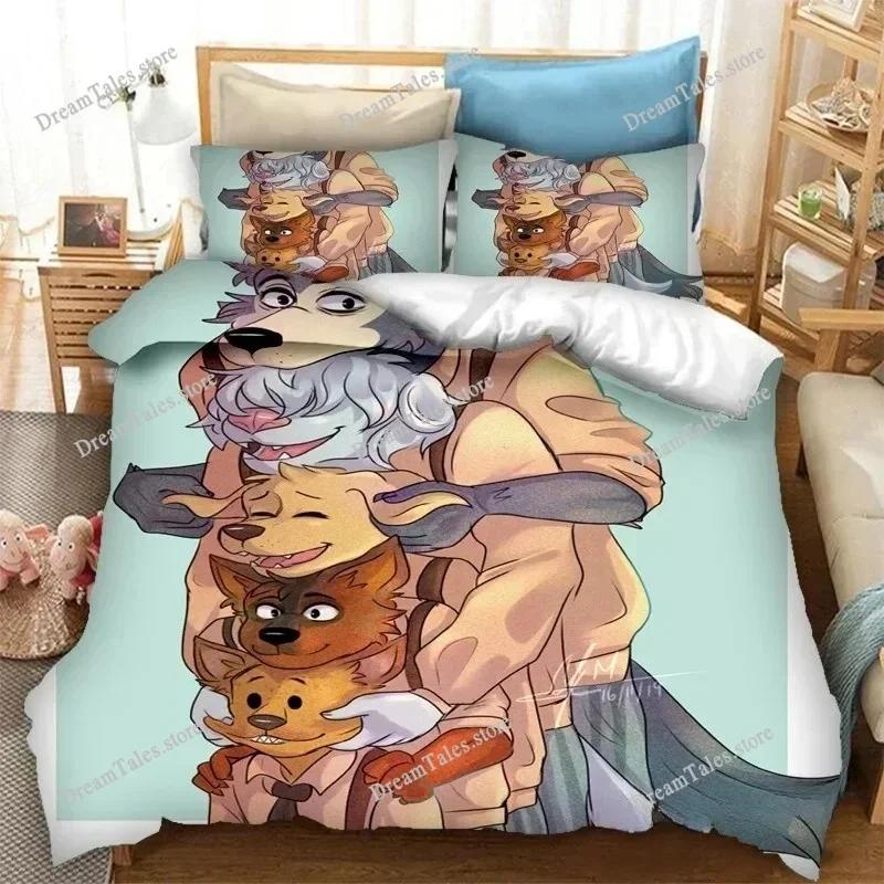 BEASTARS Luxury Bedding Set Japan Anime Cartoon Duvet Cover Set Comforter Bedspread Linen Twin Single Size Printed Home Textile7