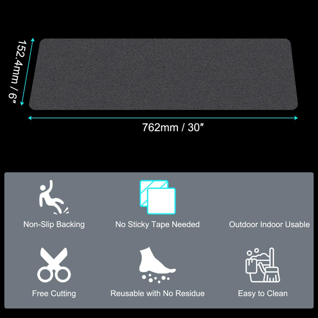 15pcs Non Slip Stair Treads Tape Self-adhesive Stair Treads Carpet Mat Anti-Skid Step Floor Mat for Safe with Roller Transparent
