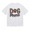 Women's T-shirt With Leopard DG Mama and Paw Art Graphic Unisex White Cotton Tops