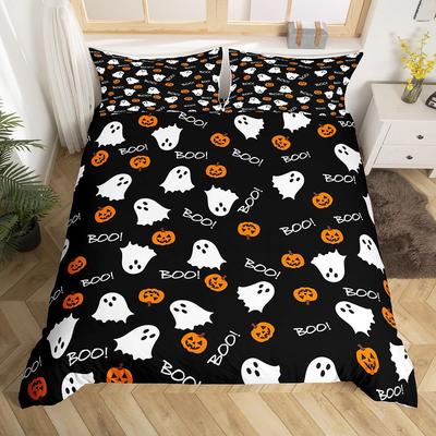 Halloween Duvet Cover Set Pillowcase Ghost Horror Bedding Set,Soft Comfortable Duvet Cover For Bedroom Decoration