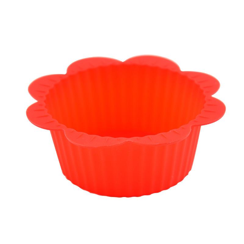 Thickened Cake Cup Irregular Baking Tool Silicone Mold Egg Tart Pudding Cup Muffin Cup High Temperature Resistant Cake Cup