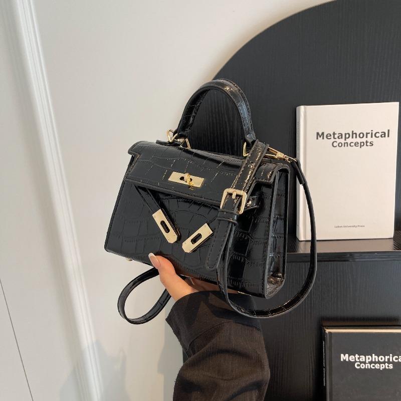 New Kelly Bag Fashion Women s Handbag Versatile Oblique Span Bag Small Square Bag Premium Shoulder Handbag чёрный