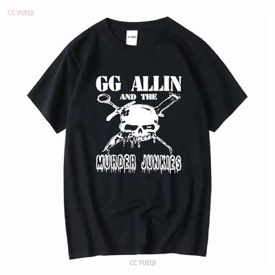 80s GG Allin Band T Shirt For Fans Black NB263 Long or Short Sleeves Vintage Washed Streetwear Versatile Stylish Casual Soft