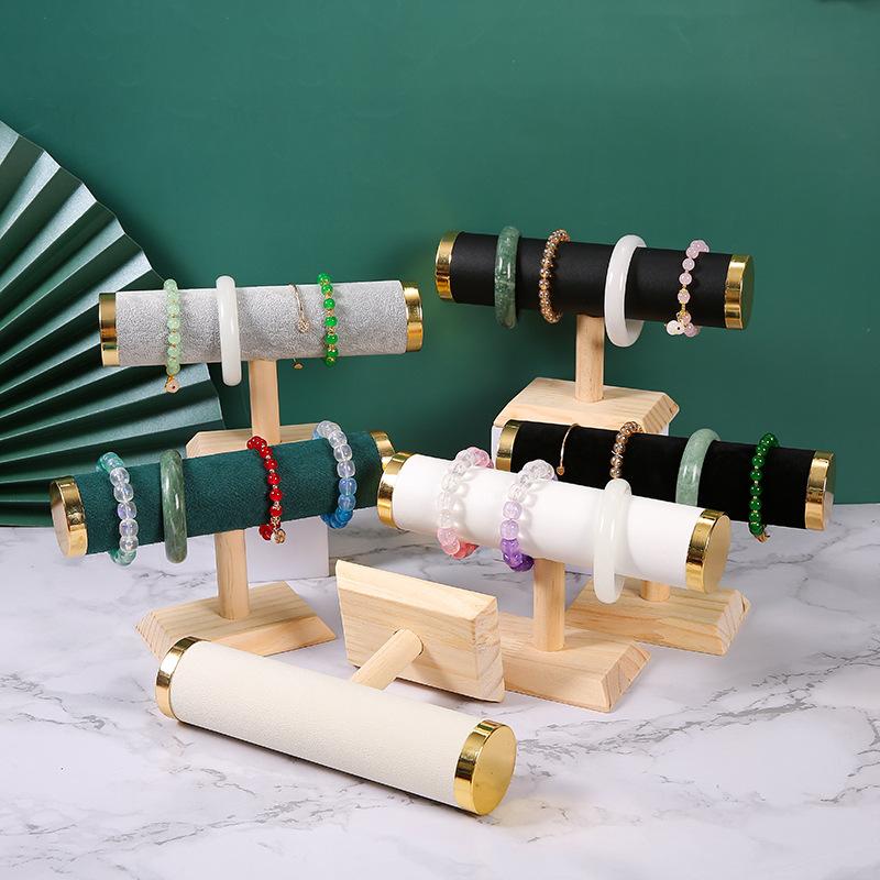 Jewelry Bracelet Display Stand Vertical T Bar Tower Organizer for Hair Band Home Organization Scrunchies Desktop Showcase