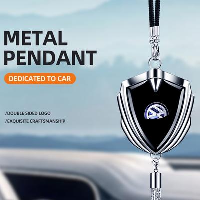 Car Metal Badge Rearview Mirror Hanging Pendant Decoration For Volkswagen VW Golf 7 Polo Tiguan Jetta Mk6 Touran Passat Bora GTI