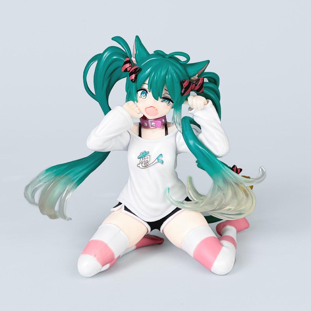 Hatsune Miku 21cm Pvc Model With Assembled Sitting Pose For Anime Enthusiasts And Collectors