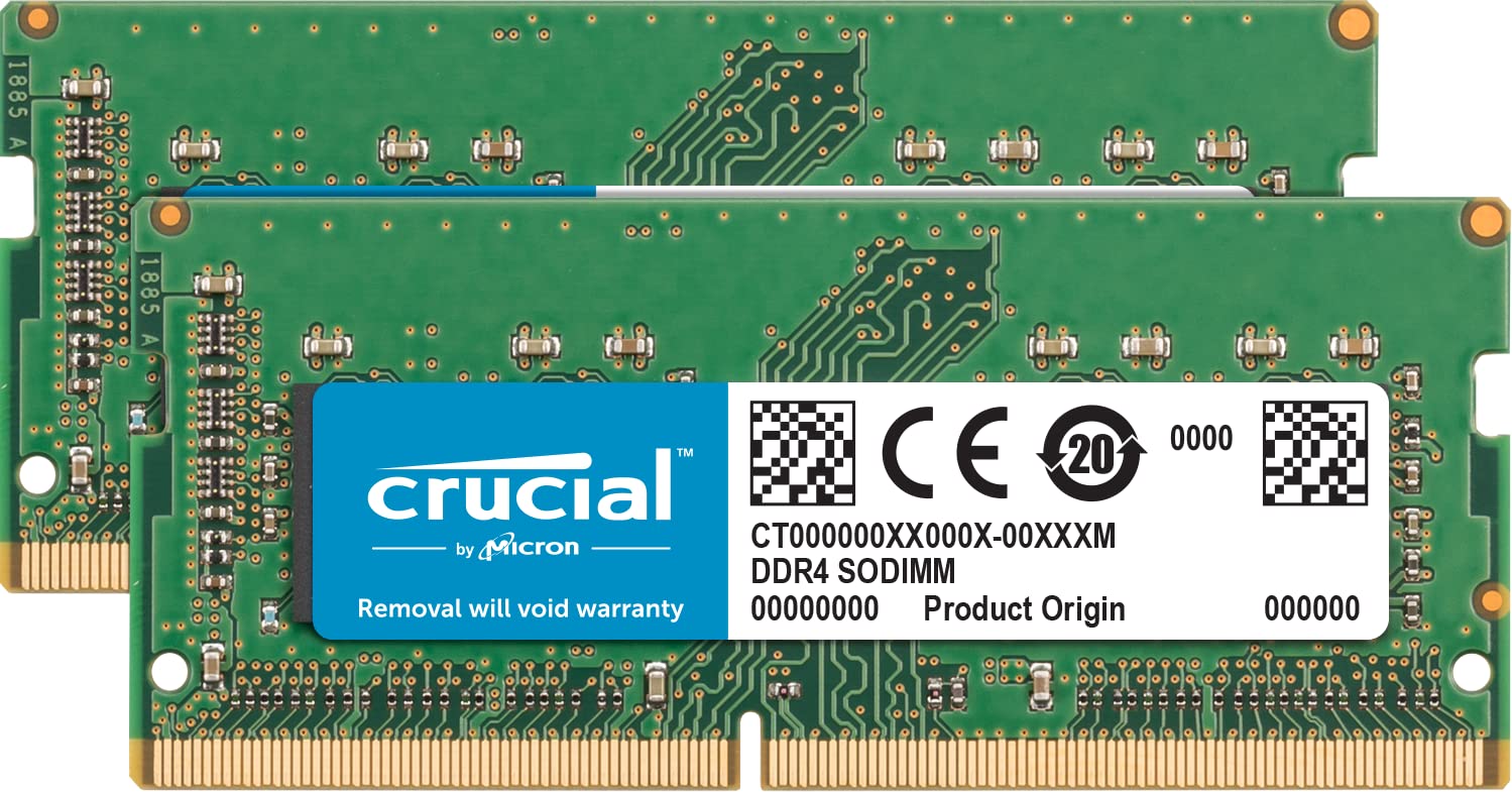 

Crucial Laptop Expansion Memory 16GB DDR4 CL19 SODIMM 260pin CT2K8G4SFRA266 (8GBx2) 2666MT/s (PC4-21300)