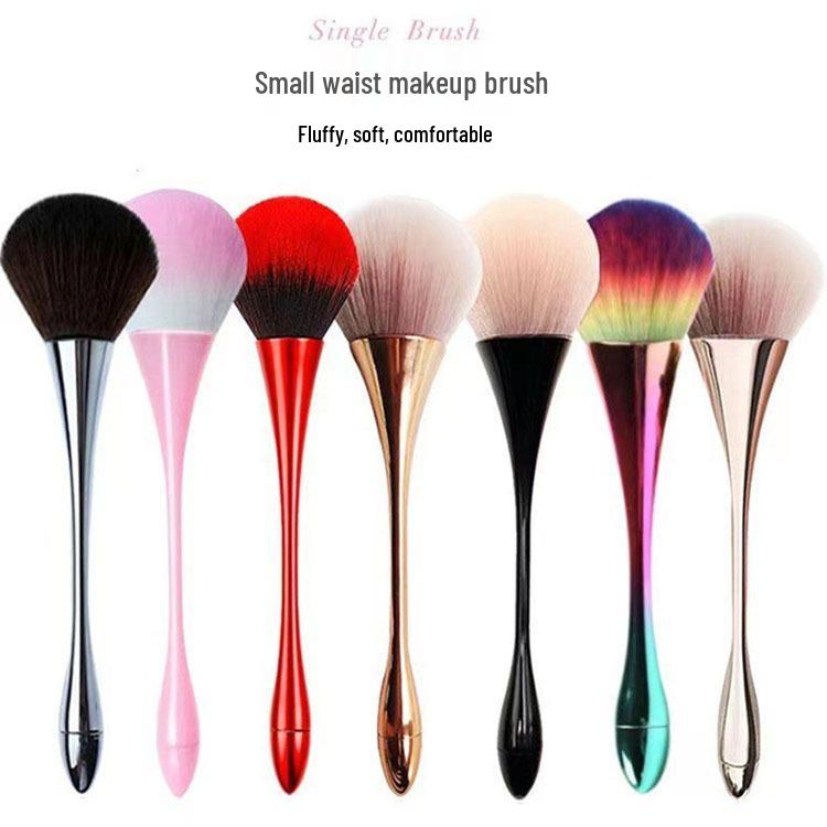 Compact Makeup Brush for Powder, Nail Dusting, Contouring, and Blush Application