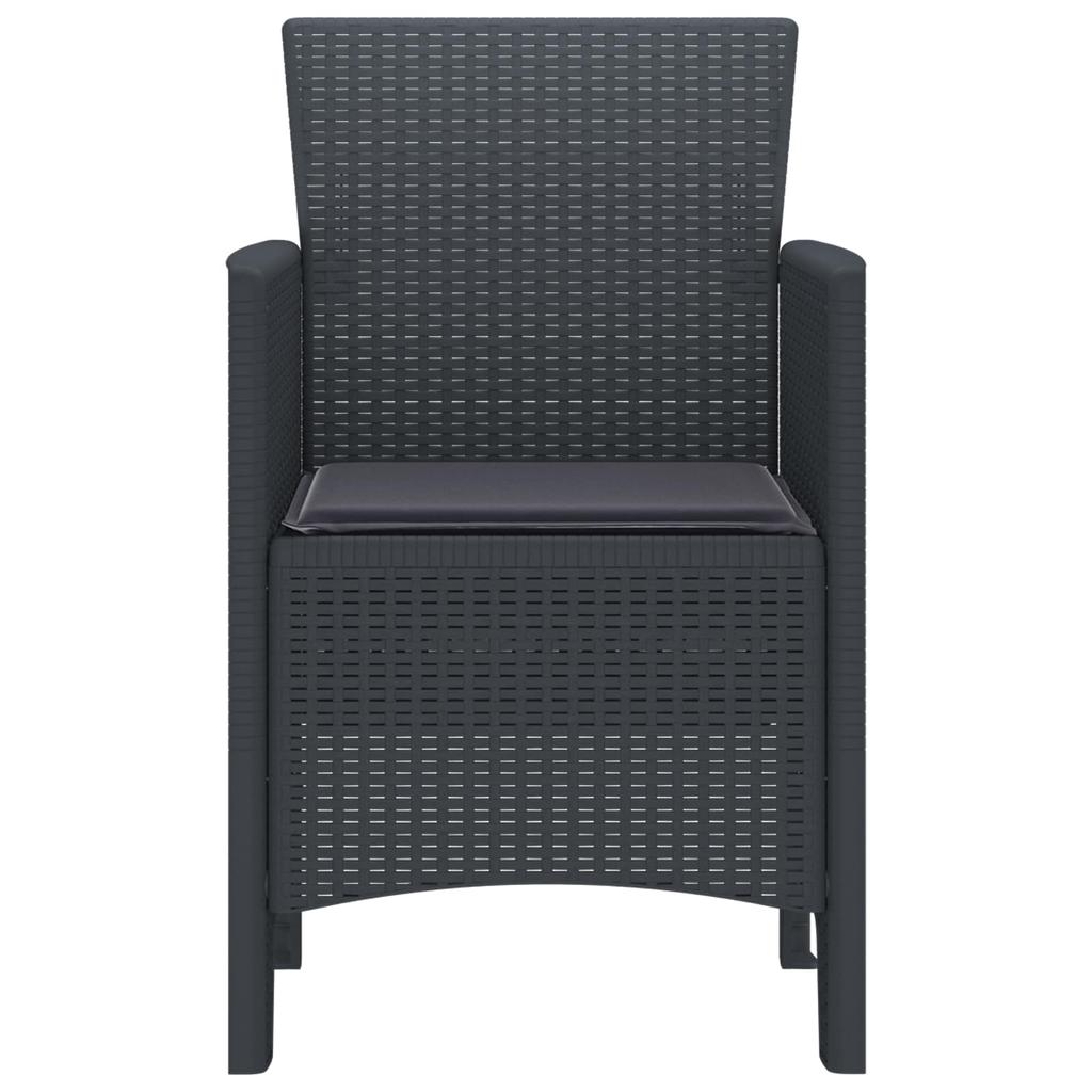 Garden Chair 4 pcs Anthracite 53 x 49 x 85 cm Polypropylene