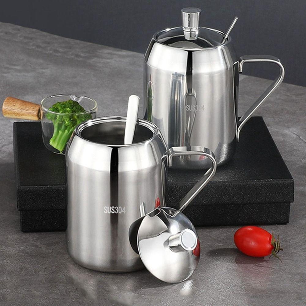 Large Capacity Stainless Steel Seasoning Jar Dustproof Seasoning Pots Spices Organizer  for Kitchen