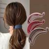 Solid Color Matte Banana Clip Hair Claw Frosted Ponytail Buckle Ponytail Holders Hairpins Women Girls Barrettes Hair Accessories