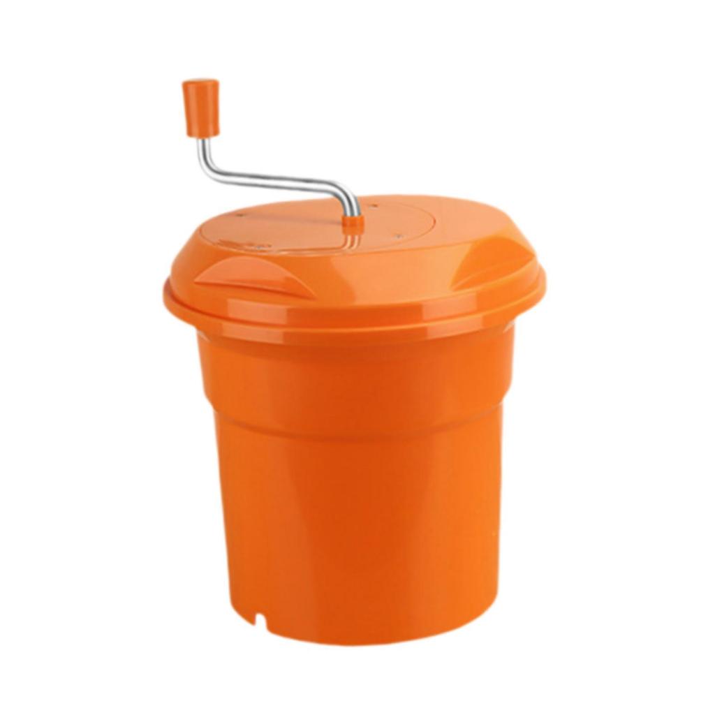 Salad Dryer Kitchen Gadgets Quick Drying Easy to Use Vegetable Fruit Orange 12L