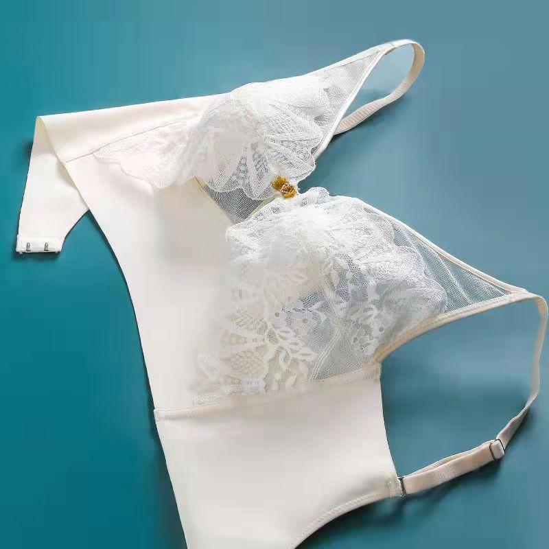 Soutien-gorge à oreilles de lapin à bonnets en latex pour femmes, soutien-gorge français à bonnets en cristal, sous-vêtements fins d'été pour femmes, soutien-gorge push-up