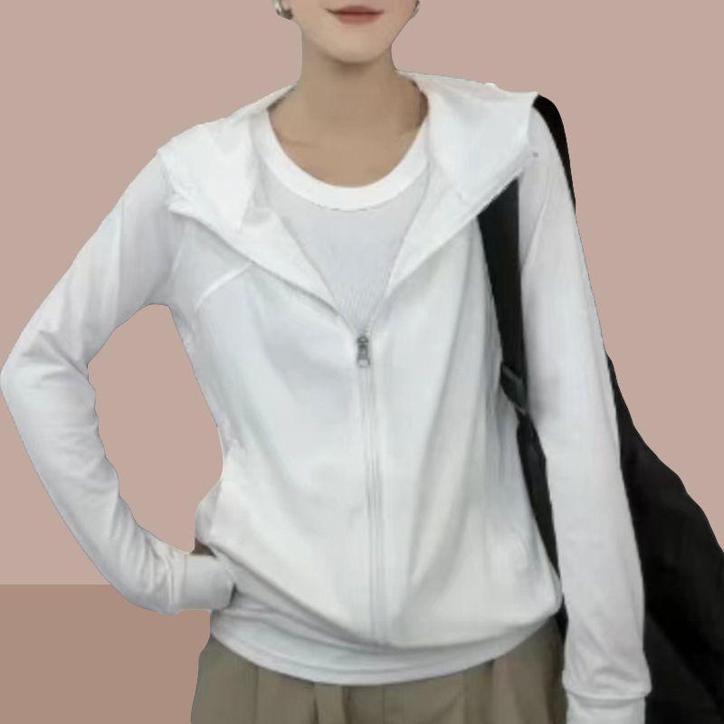 Women's Sun Protection Jacket with Ice Silk Hood and Thin Section for Summer Outdoor Sunscreen Clothing
