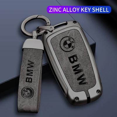 For BMW M E39 E46 E60 E90 F10 F15 F20 F25 F30 G05 G01 F01 G80 G01 Car TPU Zinc Alloy Key Case Bag Car Key Chain Metal Key Shell DES3