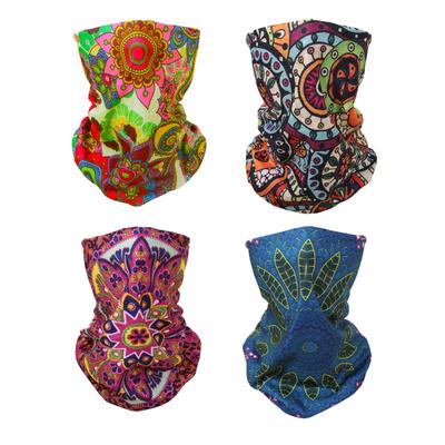 4 Stirnband Bandana Sturmhaube Halbgesichtsmaske Schirm Kopf Haar Schal Nackenschutz Mütze Mehrzweck für Frauen und und Bohemian und [SMEHCF] Männer.