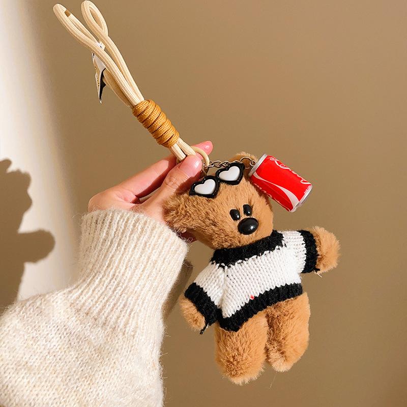 Pendant Plush Batch Bean Bear Kt Cat Keychain Couple Book Bag Mobile Phone Pendant