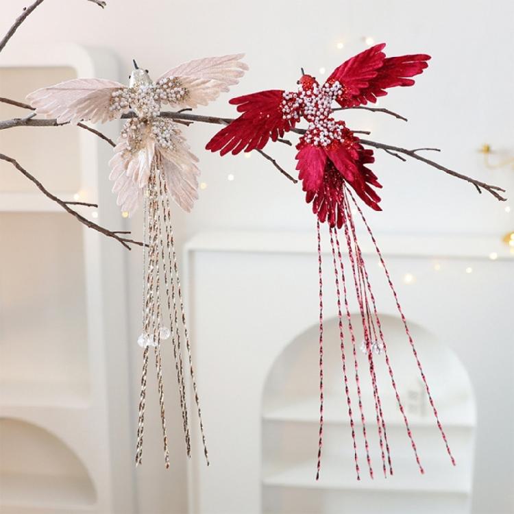 Reusable Christmas Tree Decoration Polyester Foam Birds Ornament For Indoor Party Decoration Holiday Tree Arrangement