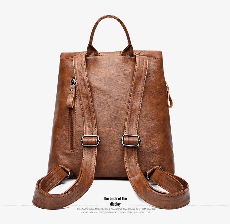 Women's Trendy Patchwork Backpack & Anti-theft Handbag - Stylish 2026 School Bag
