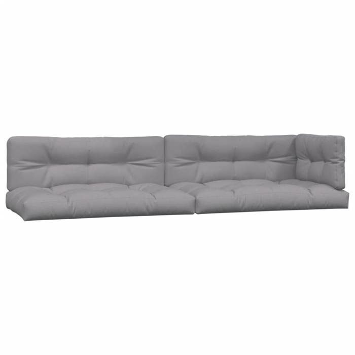 VidaXL Coussins de palette 5 pcs gris tissu 360778
