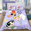 Set Biancheria da Letto con Sfondo Viola delle Superchicche, 1 Copripiumino & 2 Federe, Decorazione per la Casa, Regalo Ideale
