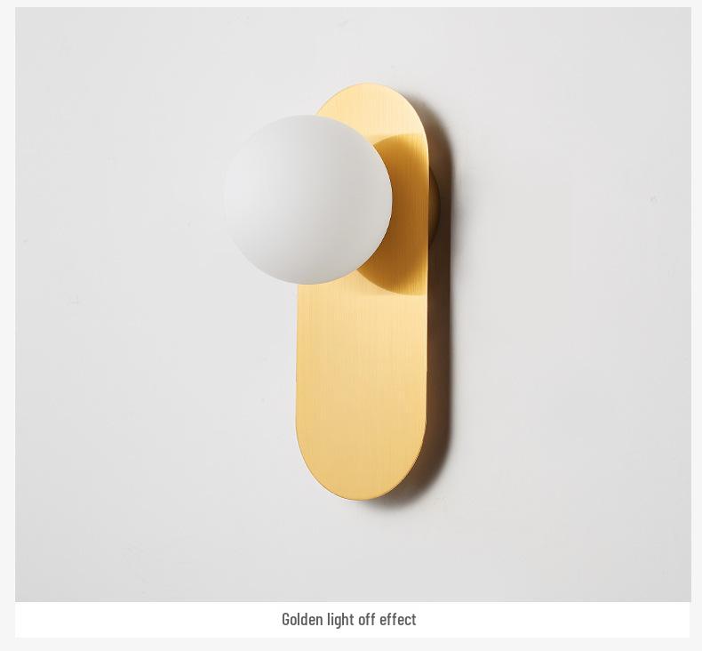 Gold Nordic Wall Lamp: Simple, Luxurious Postmodern Design for Bedroom, Living Room, or Corridor