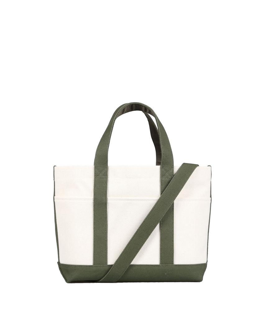 Thefreccia Primo Petit Canvas Tote Bag Ivory Khaki