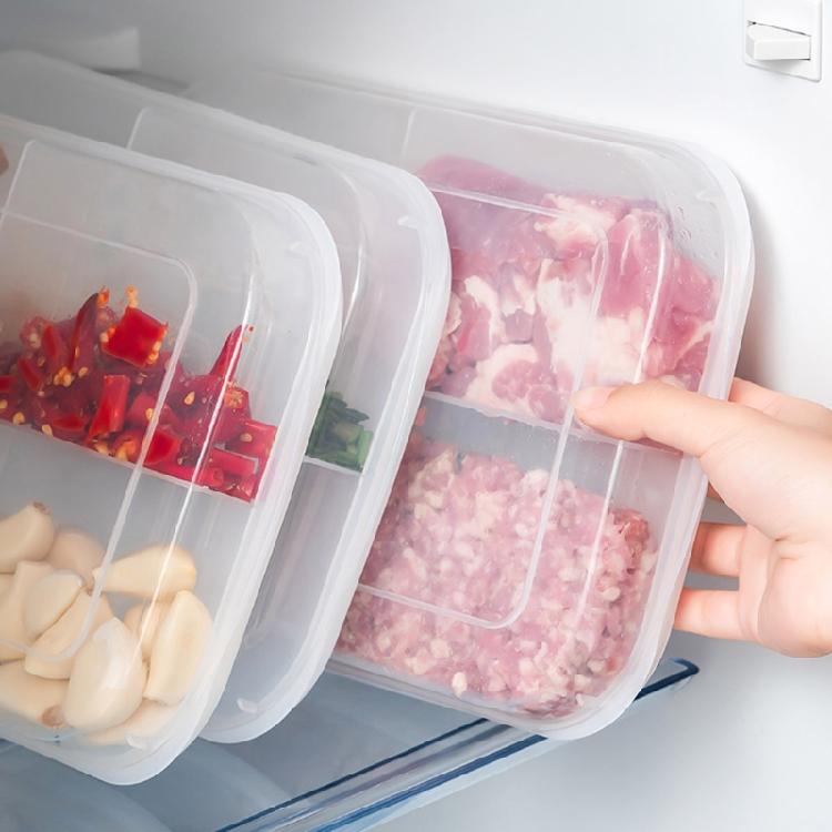 4 Grids Food Container for Foods Spice Storage Bin with Sealed Lid for Fresh Kee