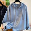 2026 Spring Korean Chic Half-Zip Hooded Sweatshirt for Women