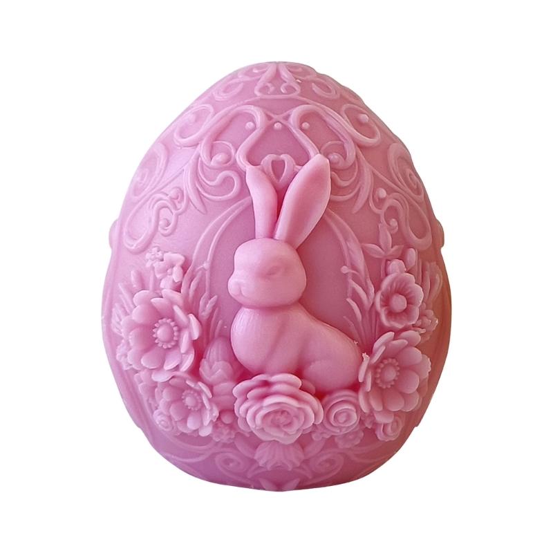 Flexible Easter Rabbit Eggs Silicone Mold For Scented Candle And DIY Crafts Perfect For Home Decors And Gifts