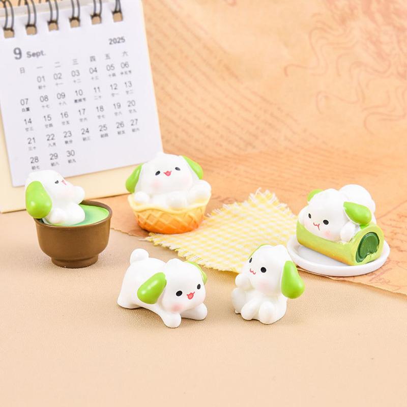Cute Puppy Figurine Resin Diy Crafts Micro Landscape Desktop Small Ornaments Statue Decoration Mini Animal Statue
