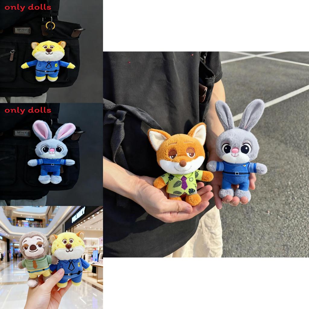 Zootopia Cute Judy Nick Sloth And Benjamin Plush Keychain For Kids And Collectors