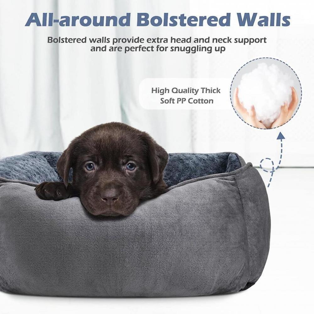 Plush Dog Bed Warm Rectangular Pet Kennel Cushion for Dogs Cat Calming Sofa Bed Pet Supplies Accessories