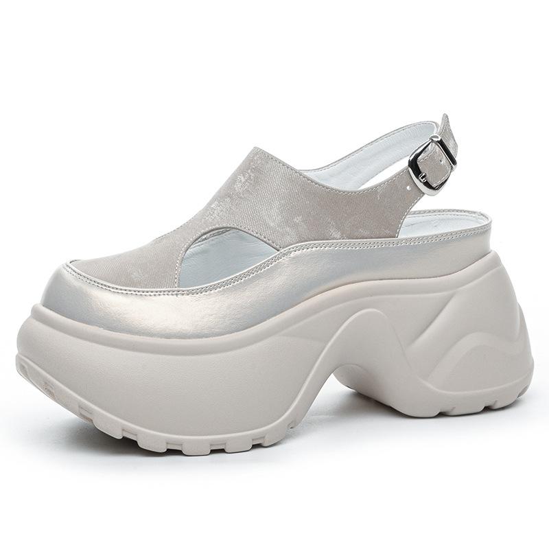 

Женская обувь на внутренней платформе 12 см, новая дышащая обувь для папы, платформа, сетка, маленькая спортивная повседневная обувь для женщин A2501 39 бежевый