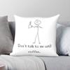 Don'T Talk To Me Until Coffee Stickman Square Pillowcase Polyester Linen Velvet Creative Decorative Sofa Cushion Cover