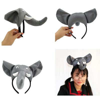 Adorkable Elephant Headpiece Proms Birthday Hairbands Fun Headwear Cartoon Elephant Festive Hair Headwear