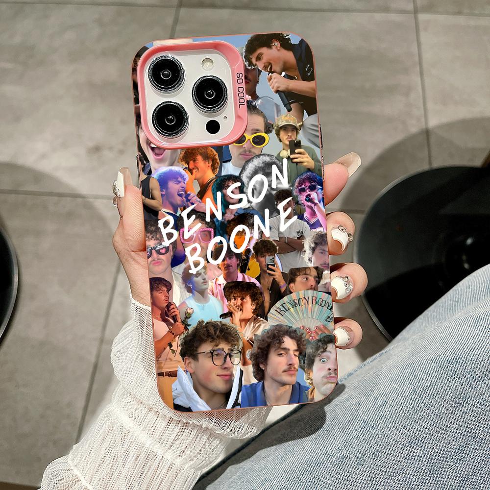 

Benson Boone Pink Translucent Mobile Phone Case for iPhone 17 16 15 14 13 12 11 X XR XS Air Pro Max Plus Colorful Cover iPhone 16
