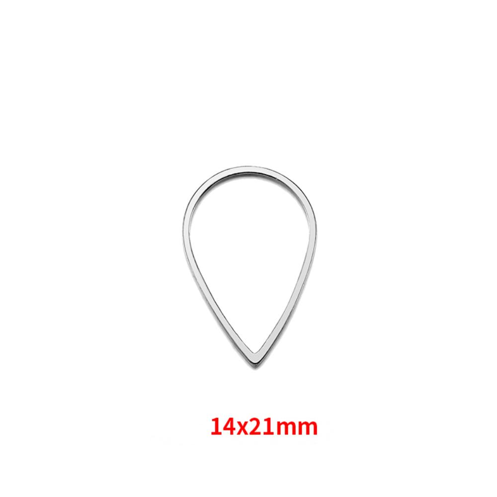 20pcs Stainless Steel Frames Charms DIY Resin Earring Pendants Base Geometry Hexagon Blank Bezel for Jewelry Making DIY Findings