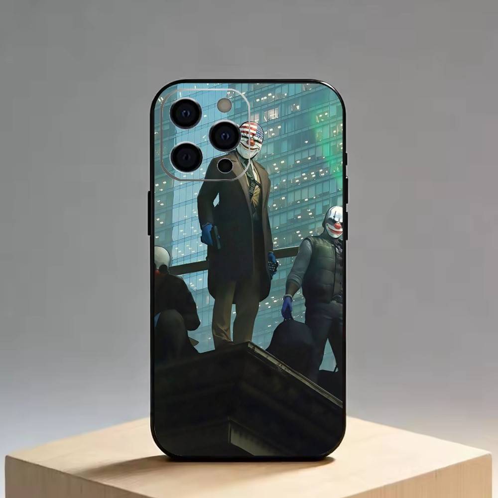 Payday   Phone Case For iPhone 17,16,15,14,13,12,11 Plus,Pro Max,XS,Soft Silicone Black Cover