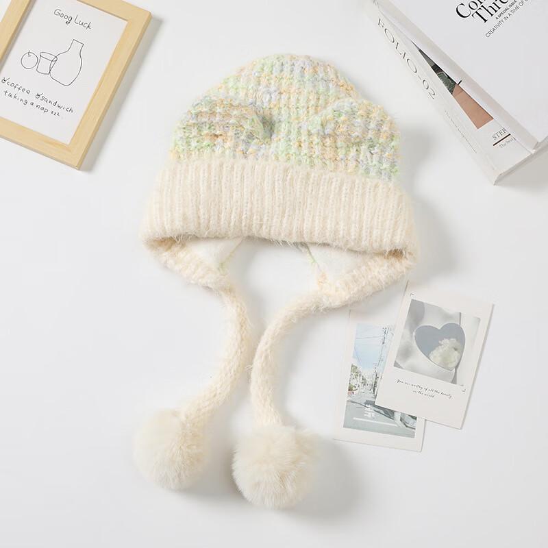 

Winter Knit Bucket Hat with Double Pom-Poms
