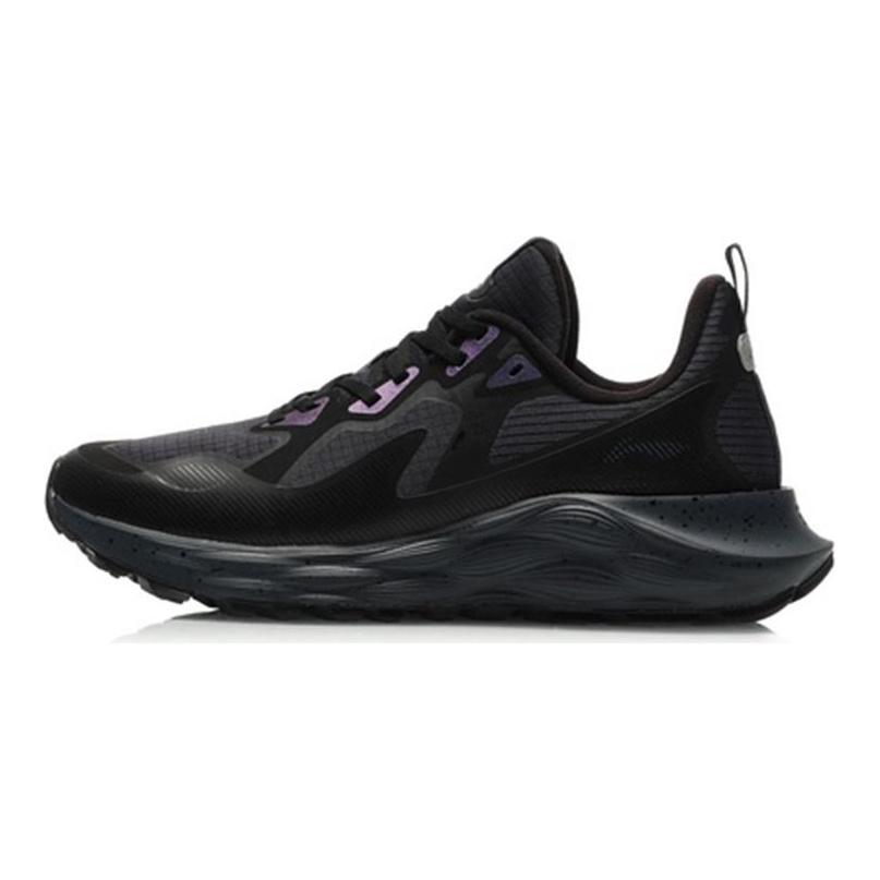 Li Ning Cloud Shield Cushioning Slip Resistant Abrasion Resistant Low Top Running Shoes Men's Black ARHQ143-2